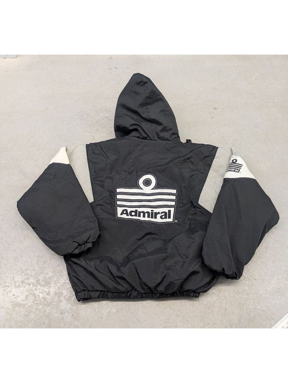 Vintage 90s Admiral Sportswear Black Anorak Puffer Jacket